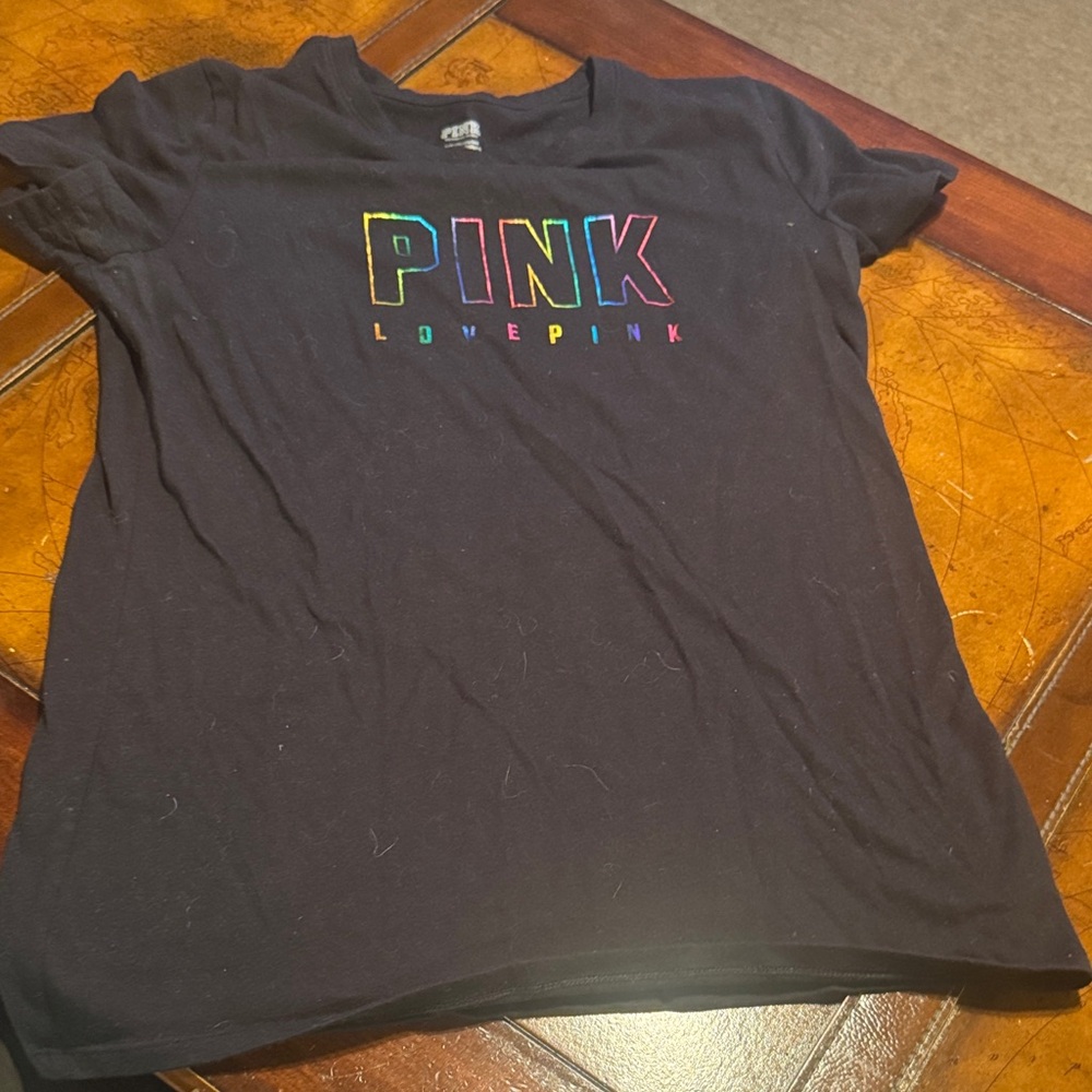 PINK Victoria's Secret Tee with Colorful Logo